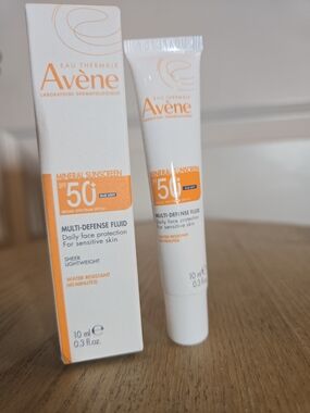 Avène Multi-Defense Fluid SPF 50+ Mineral Sunscreen - White/Orange